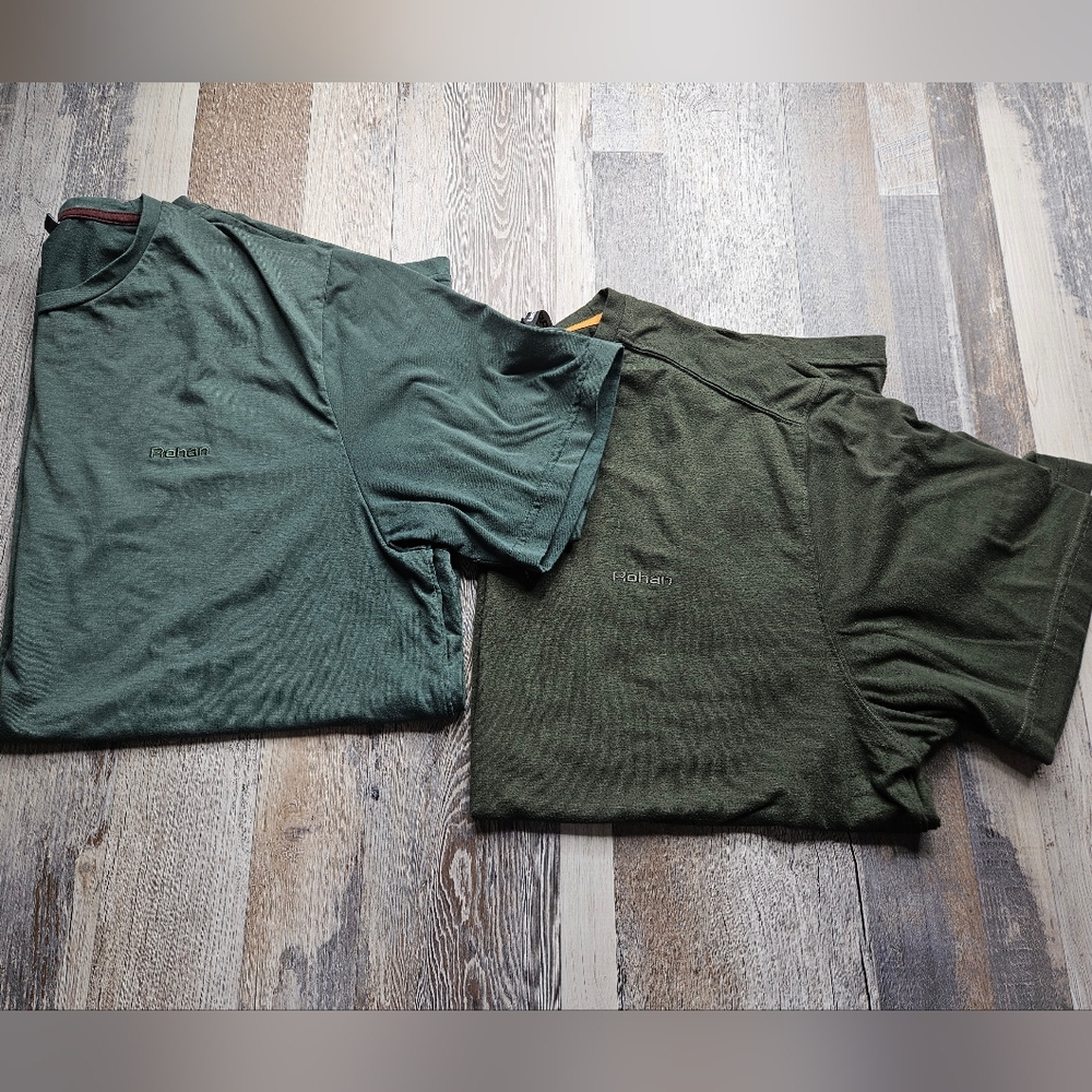 Rohan Lot Of 2 Men's Tshirts Green Size Large